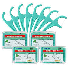 Us 12 59 10 Off Floss Picks Mint Dental Floss Picks M 01 With 4 Travel Handy Cases 240 Counts Flossers L0518 In Dental Flosser From Beauty Health