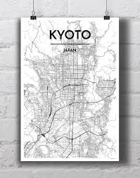 This place is situated in kyoto, kinki, japan, its geographical coordinates are 35° 0' 0 north, 135° 45' 0 east and. Kyoto Map Art Print Print Book Design Map Poster Design Kyoto Map