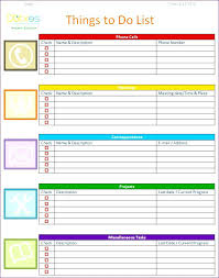 Things To Do List Template Excel Unique Word Templates For