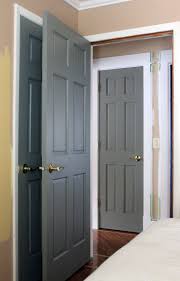 Painted Gray Doors Guest Room And Hall Grey Interior Doors