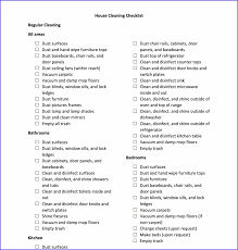 house cleaning checklist pdf template cba
