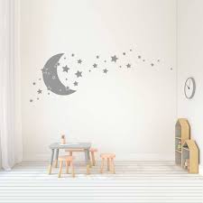 Moon Wall Decals Nursery Decor Stars
