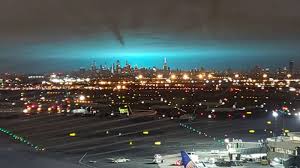Electrical Arc Turns Night Sky Blue In Nyc
