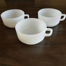 Vintage Fire King Milk Glass Soup Bowls