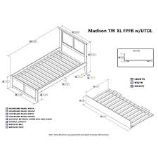 afi madison twin extra long bed with
