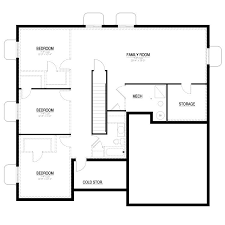 Home Designs Basement Floor Plans