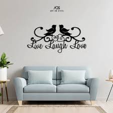 Live Laugh Love Birds Metal Wall Art