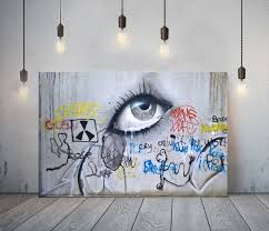 Banksy Street Eye Deep Framed Canvas