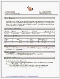 Fresher Resume Format B Tech ECE Fresher CV