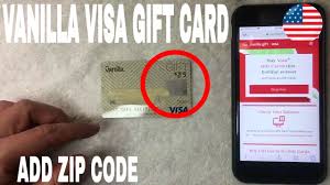 Getting a debit card with the added. How To Add Register Zip Code To Vanilla Visa Gift Card Youtube