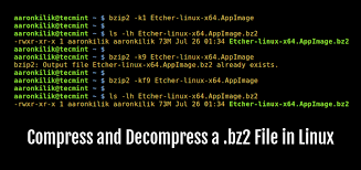 decompress a bz2 file in linux