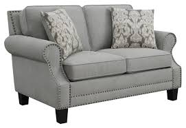 Coaster Sheldon Grey Upholstered Sofa With Rolled Arms