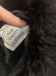 Vtg Chill Chasers Black Rabbit Fur Coat