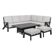 And, if you want to ring the changes you can easily paint them in your favourite colour. Long Island Corner Unit Anthracite Aluminium Barley White Cushions Outside Edge Metal Garden Furniture