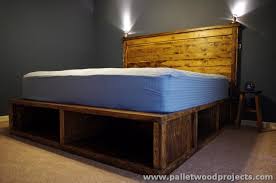 pallet bed with storage plans pallet