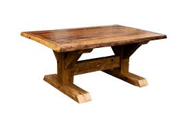 live edge skip planed barn beam table
