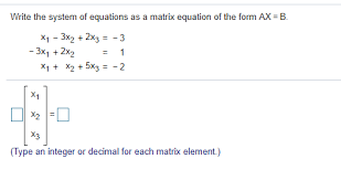 Equations As A Matrix Equation