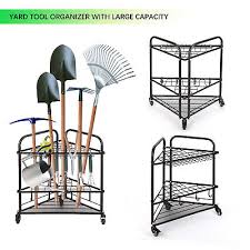 Mobile Garden Tool Storage Rack With