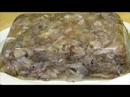 hog head cheese souse made from a pig