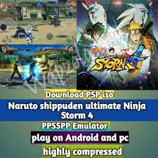 Download] Naruto shippuden ultimate Ninja Storm 4 Mod iso ppsspp emulator –  PSP APK Iso Rom highly compressed 800MB - Wapzola