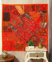 Beaded Tapestry Cotton Patchwork Wall