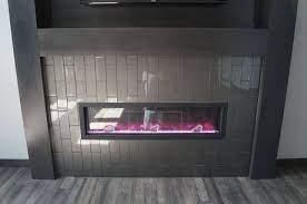 Subway Tile Fireplace Stone Fireplace