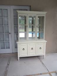 Vintage China Cabinet Glass 4 Doors 4