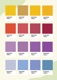pantone color chart template in pdf