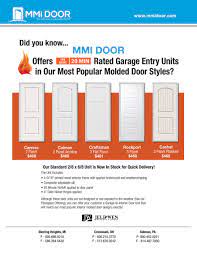 20 min fire rated garage doors mmi door