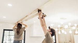 installing faux wood beams on your