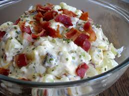 I like it to be as thick add the chives and seasoning and pour over the potatoes. Potato Salad Home Facebook