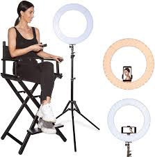 Amazon Com Inkeltech Ring Light 18 Inch 60 W Dimmable Led Ring Light Kit With Stand Adjustable 3000 6000 K Color Temperature Lighting For Vlog Makeup Youtube Camera Photo Video
