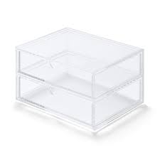 acrylic case w drawer 2rows clear muji
