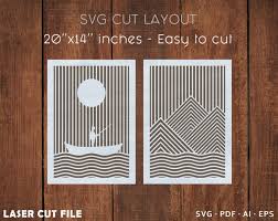 Art Svg L Laser Cut File L Wall Art Dxf