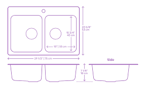 kitchen sinks dimensions & drawings