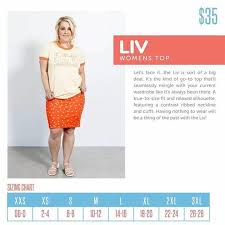 Lularoe Liv Top Size Chart And Details This Vintage Style