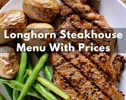 longhorn steakhouse menu with s