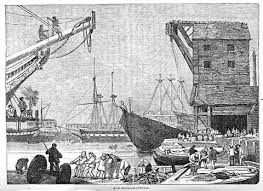the london docks the mast house in 1852