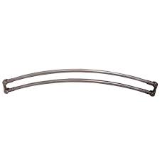 aluminum curved double shower rod