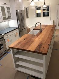 Wooden Butcher Block Countertop Kitchen