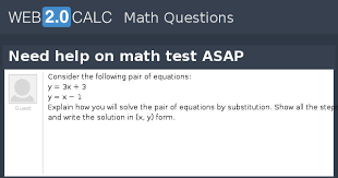 View Question Need Help On Math Test Asap
