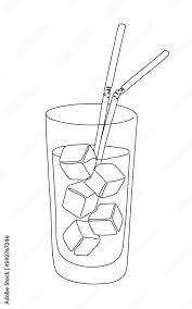 Drink Glass With Ice Cubes Cocktail