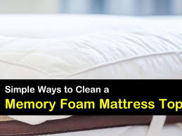 clean a memory foam mattress topper