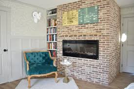 Build A Diy Electric Brick Fireplace