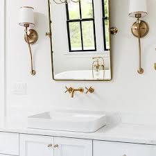 rectangular brass pivot bathroom