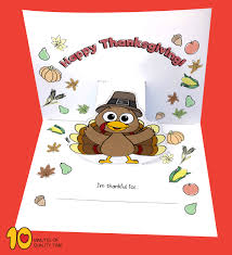 Choose a thanksgiving card template. Thanksgiving Pop Up Card Template 10 Minutes Of Quality Time