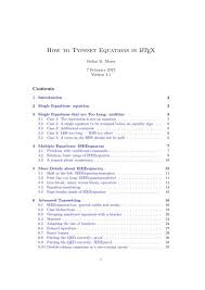 how to typeset equations in latex pdf