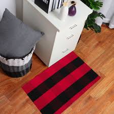 black and white checkerboard rug