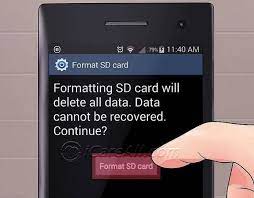 format sd card without losing data