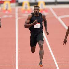 Dk metcalf finished last in a 100m heat at the usatf golden games on sunday. Nf0rqfqsnb E M
